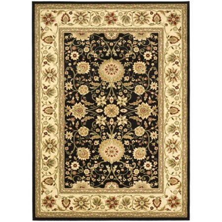 Safavieh Lyndhurst 8 ft. x 8 ft. Machine Made Square Rug - Black-Cream LNH212A-8SQ